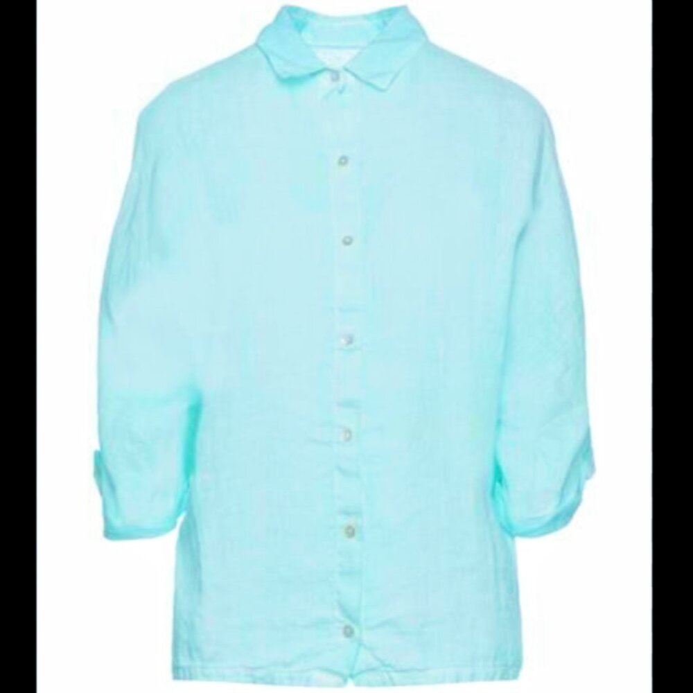Brand New 120% Lino Women's Button-Down Long-Sleeve Shirt